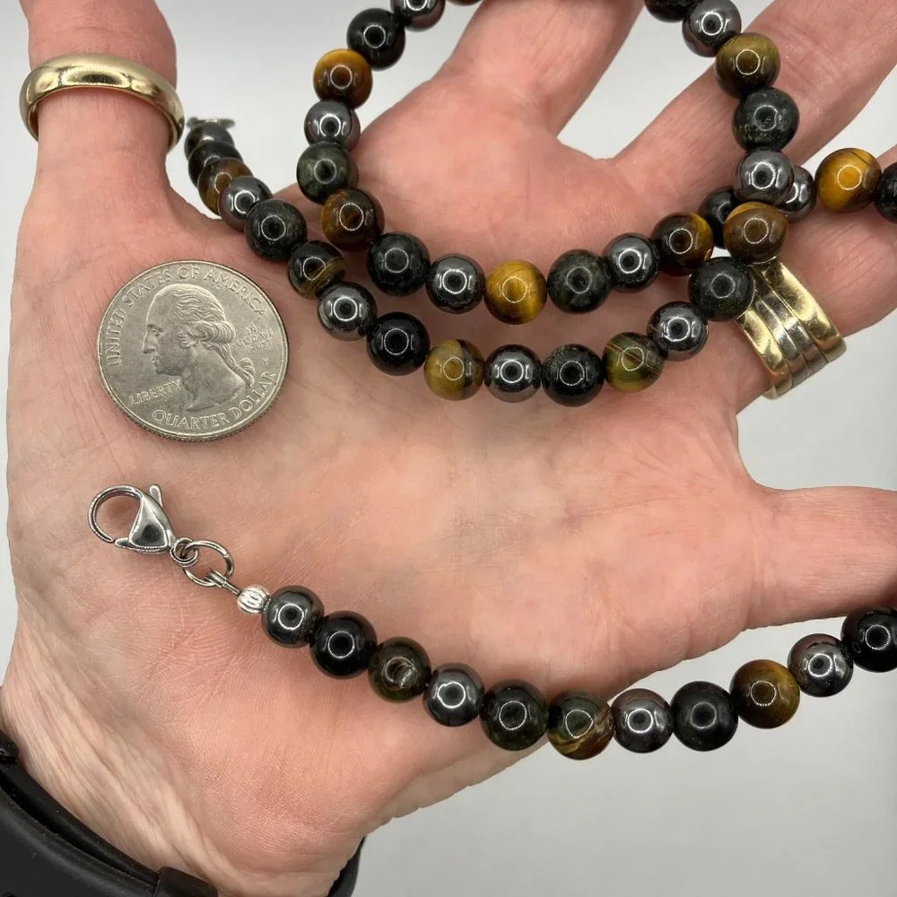 NEW Triple Protection Tiger Eye - Hematite - Black Obsidian Gemstones